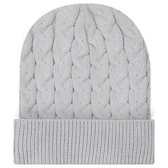 Otto 82-1 12’’ Cable Knit Beanie w/ Rib Knit Cuff - Lt. Gray - Lt. Gray / 6 1/2’’ - 7 5/8’’