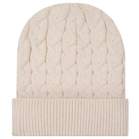 Otto 82-1 12’’ Cable Knit Beanie w/ Rib Knit Cuff - Sand - Sand / 6 1/2’’ - 7 5/8’’