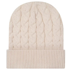 Otto 82-1 12’’ Cable Knit Beanie w/ Rib Knit Cuff - Sand - Sand / 6 1/2’’ - 7 5/8’’