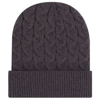 OTTO 82-1 12’’ Cable Knit Beanie with Rib Knit Cuff - Char. Gray - Char. Gray / 7 3/8’’ - 7 5/8’’