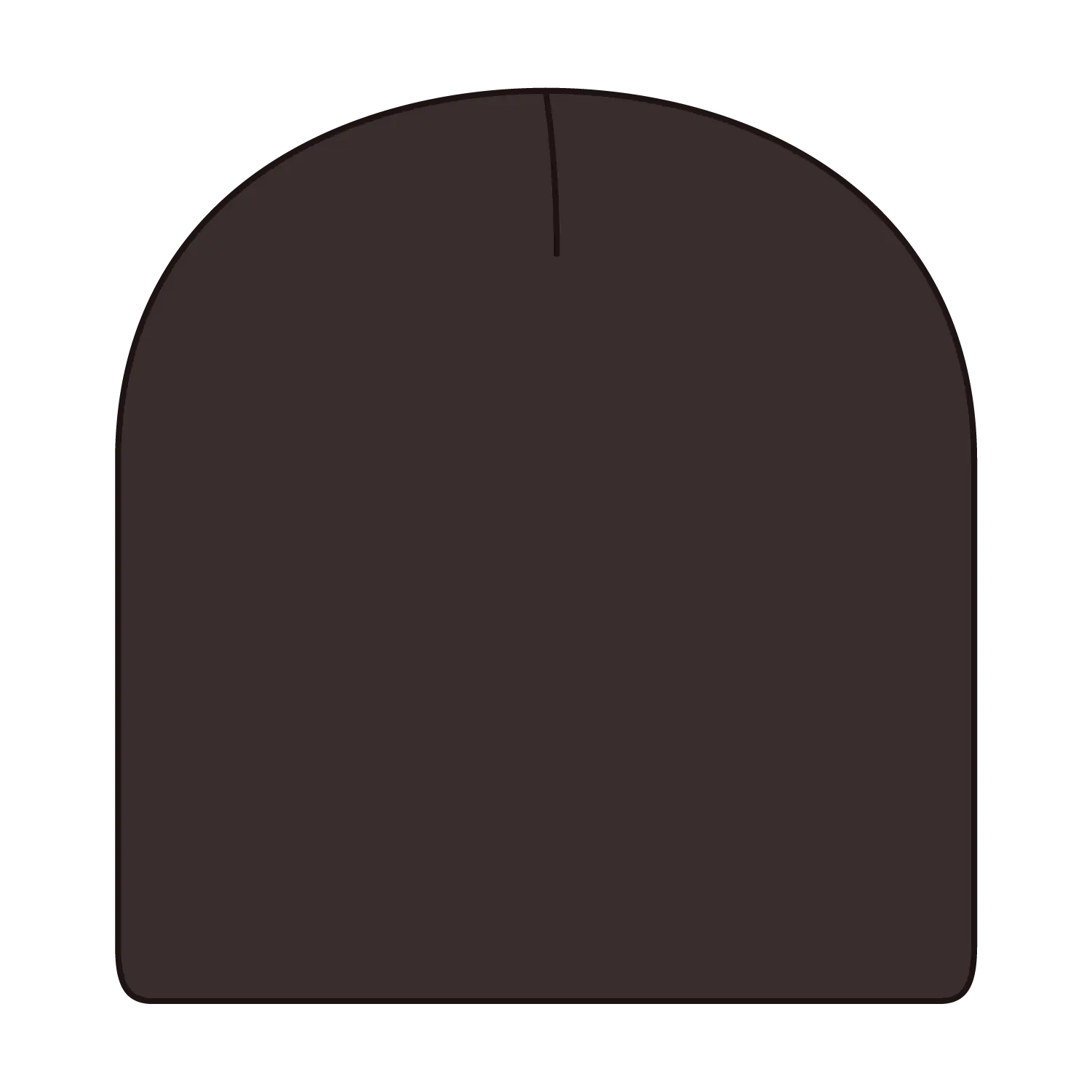OTTO 82-1010 8’’ Classic Knit Beanie - Dk. Brown - Dk. Brown / 7 3/8’’ - 7 5/8’’