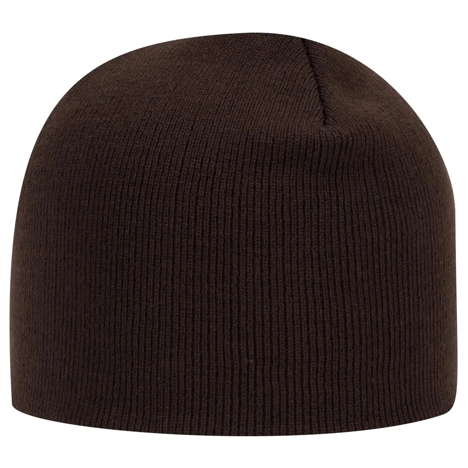 OTTO 82-1010 8’’ Classic Knit Beanie - Dk. Brown - Dk. Brown / 7 3/8’’ - 7 5/8’’