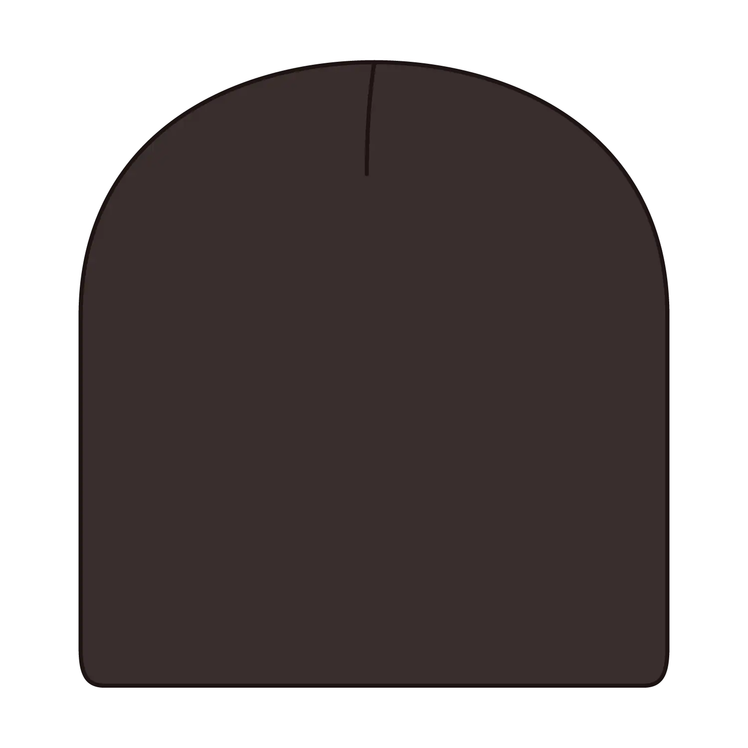 OTTO 82-1010 8’’ Classic Knit Beanie - Dk. Brown - Dk. Brown / 7 3/8’’ - 7 5/8’’