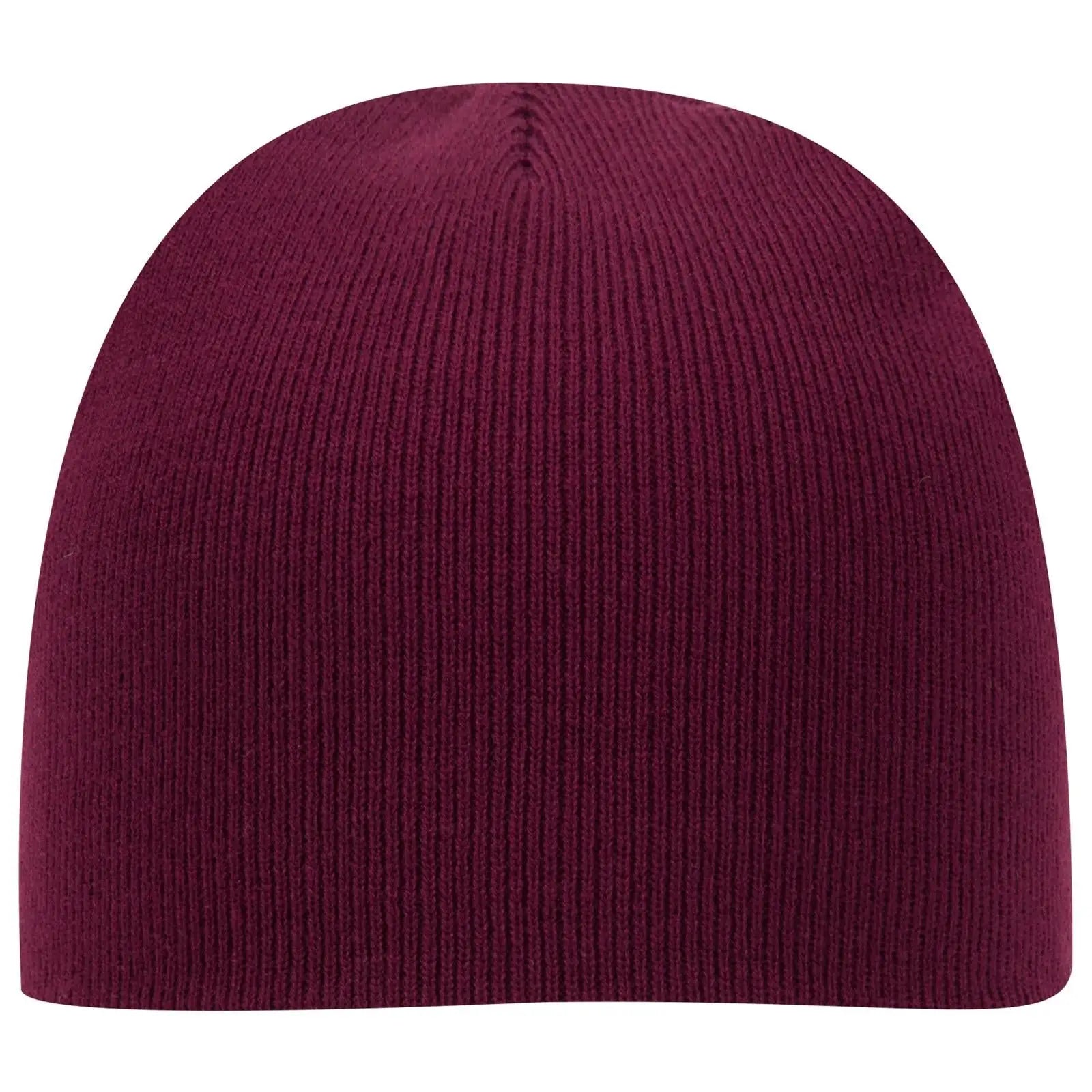OTTO 82-1010 8’’ Classic Knit Beanie - Maroon - Maroon / 7 3/8’’ - 7 5/8’’