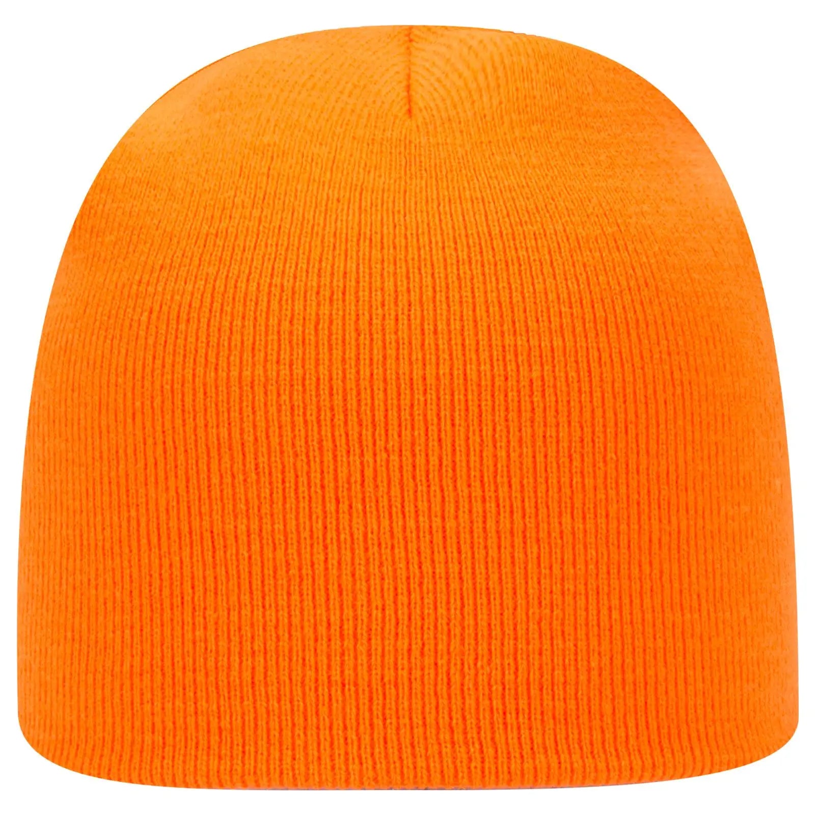 OTTO 82-1010 8’’ Classic Knit Beanie - N. Orange - N. Orange / 7 3/8’’ - 7 5/8’’