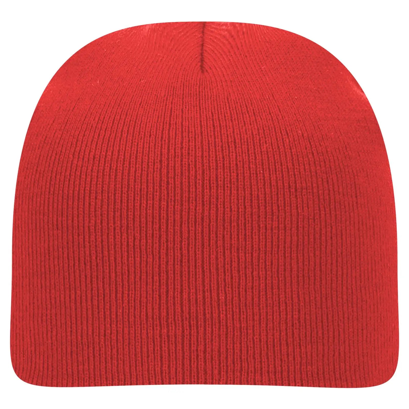 OTTO 82-1010 8’’ Classic Knit Beanie - Red - Red / 7 3/8’’ - 7 5/8’’