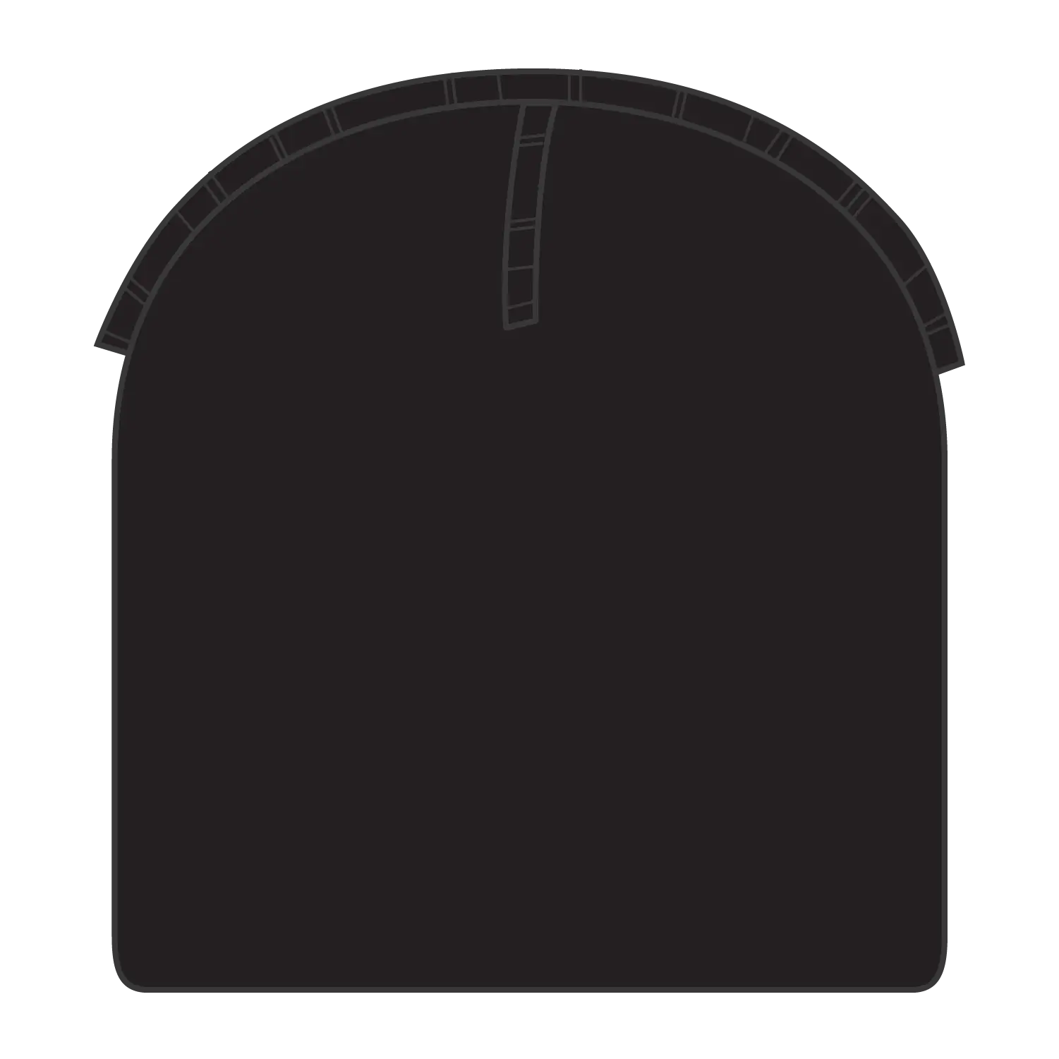 OTTO 82-1068 8’’ Waffle Rib Knit Beanie - Black - Black / 7 3/8’’ - 7 5/8’’