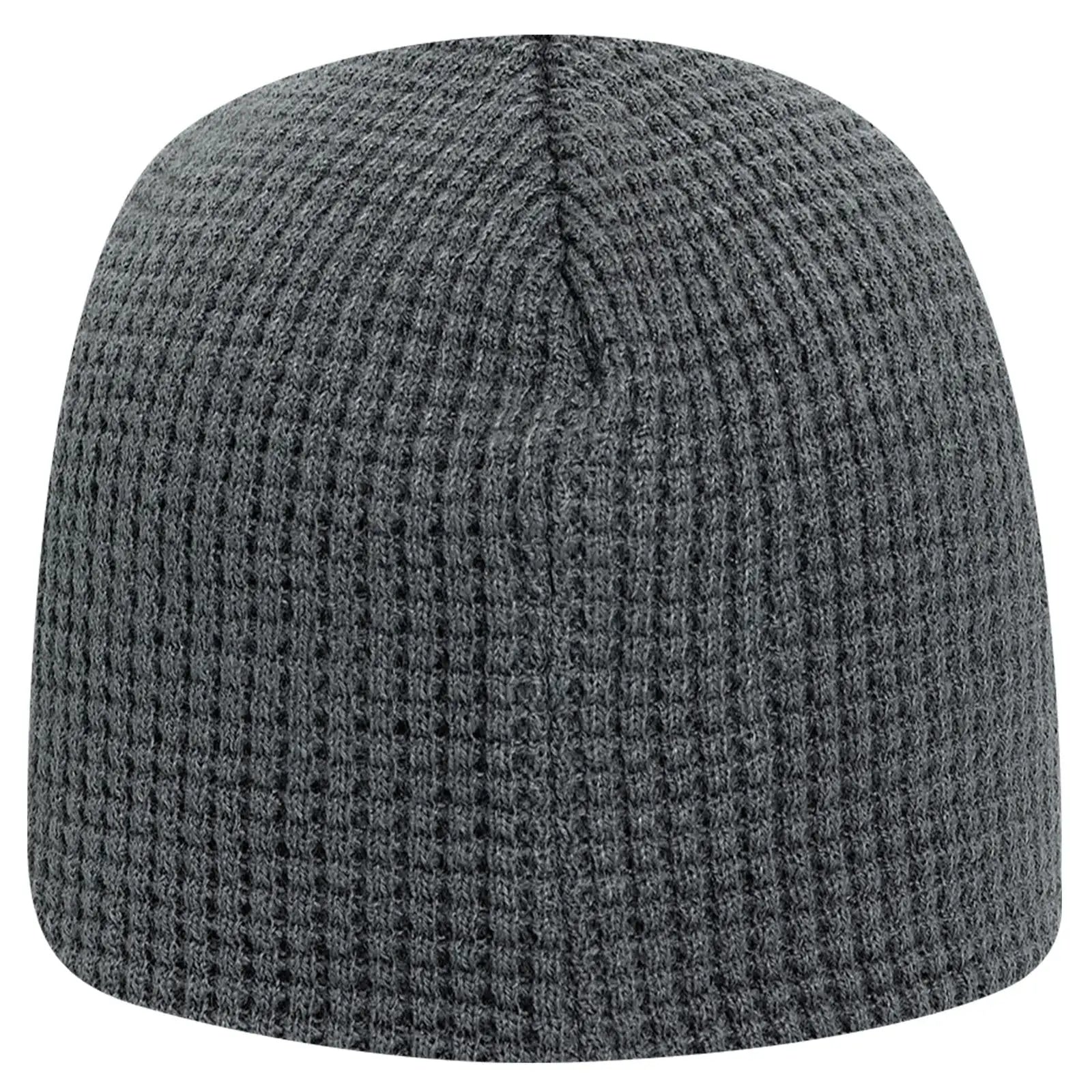 OTTO 82-1068 8’’ Waffle Rib Knit Beanie - Char. Gray - Char. Gray / 7 3/8’’ - 7 5/8’’