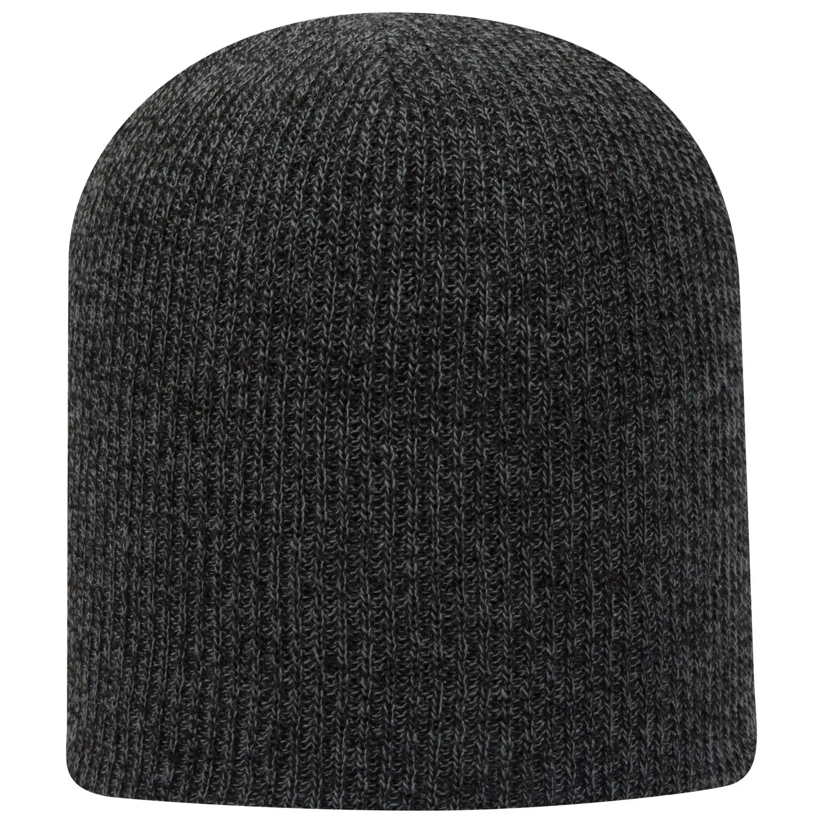 OTTO 82-1173 9 1/2’’ Premium Rib Knit Beanie - Blk/Ch.Gry - Blk/Ch.Gry / 6 1/2’’ - 7 5/8’’