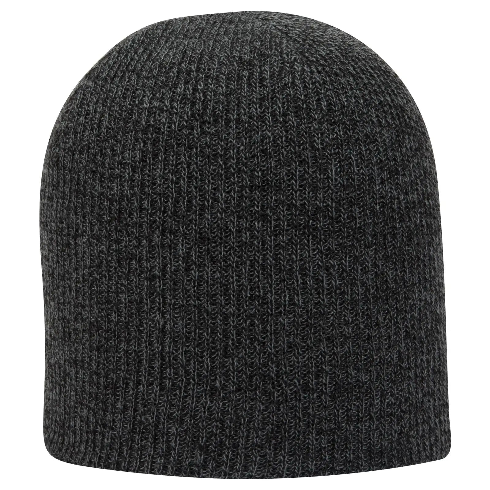 OTTO 82-1173 9 1/2’’ Premium Rib Knit Beanie - Blk/Ch.Gry - Blk/Ch.Gry / 6 1/2’’ - 7 5/8’’