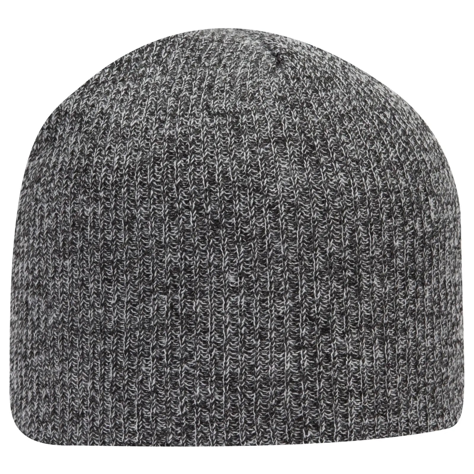 OTTO 82-1173 9 1/2’’ Premium Rib Knit Beanie - Blk/Wht - Blk/Wht / 6 1/2’’ - 7 5/8’’