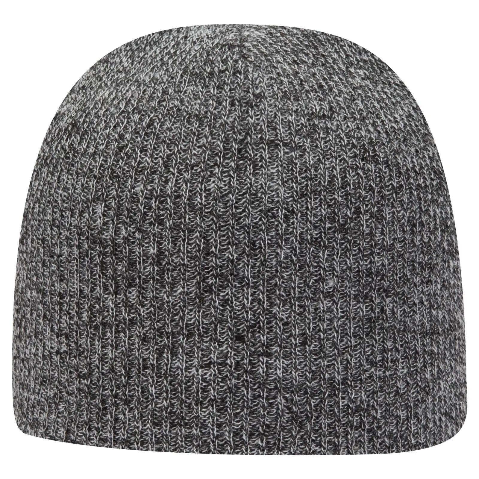 OTTO 82-1173 9 1/2’’ Premium Rib Knit Beanie - Blk/Wht - Blk/Wht / 6 1/2’’ - 7 5/8’’