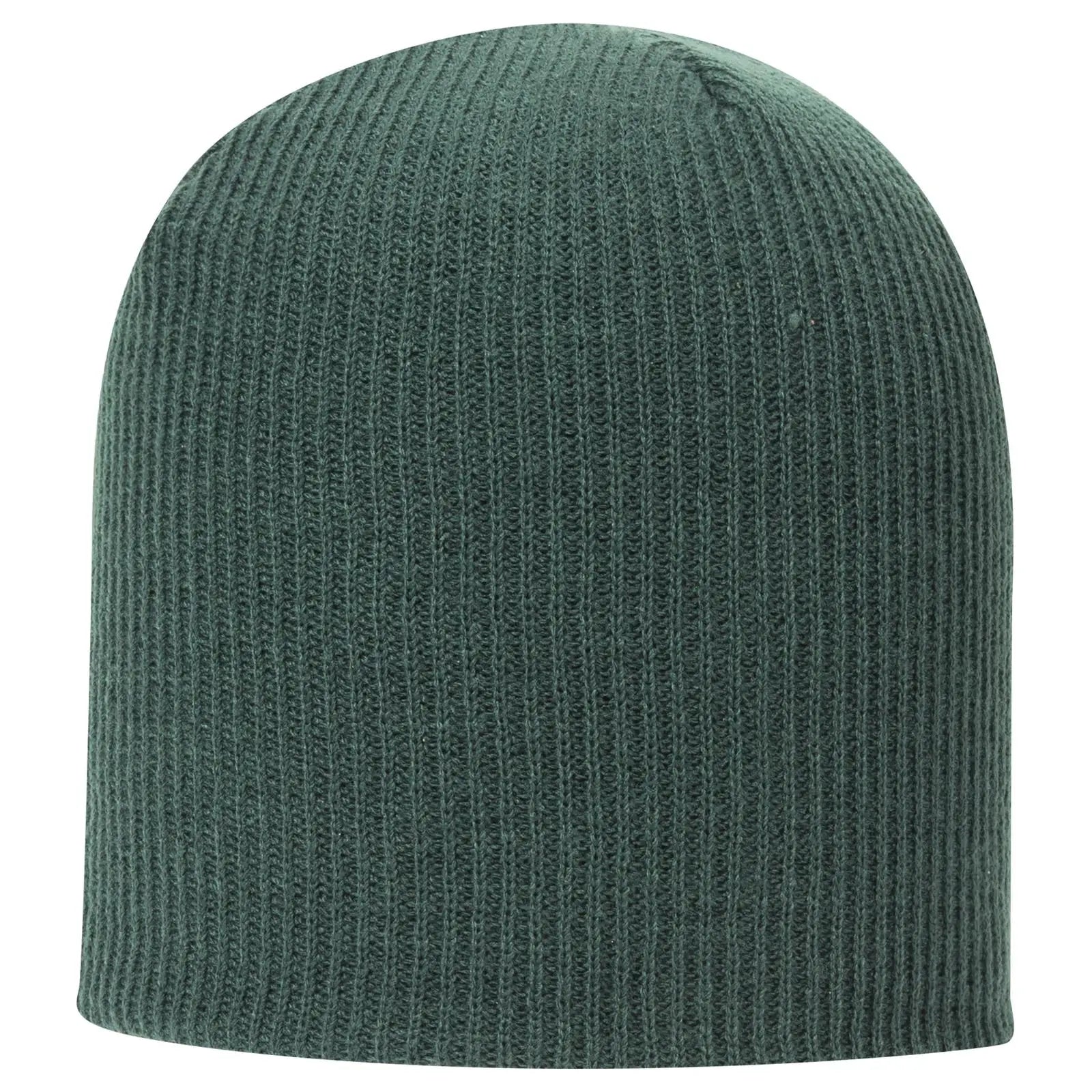 OTTO 82-1173 9 1/2’’ Premium Rib Knit Beanie - Dk. Green - Dk. Green / 6 1/2’’ - 7 5/8’’