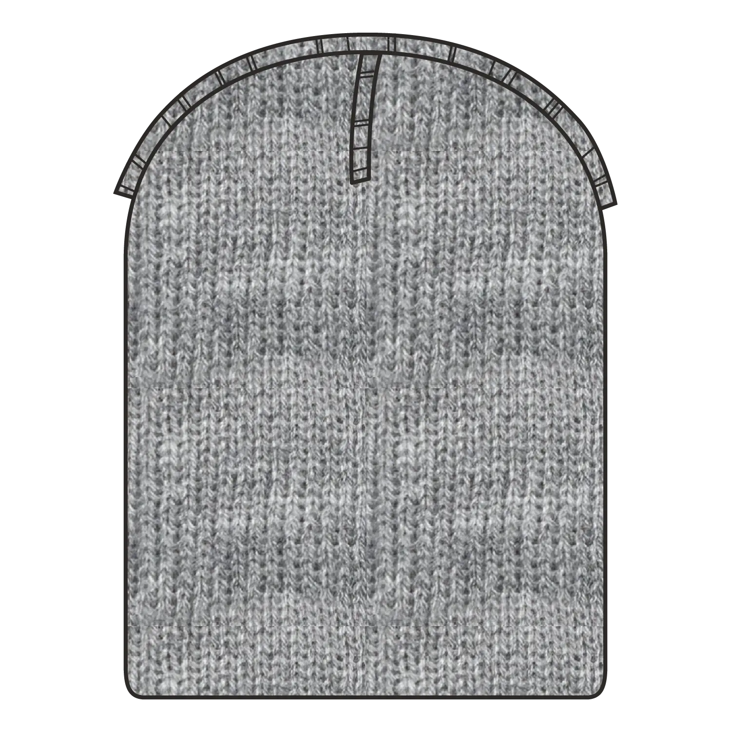 OTTO 82-1173 9 1/2’’ Premium Rib Knit Beanie - Heath. Black - Heath. Black / 6 1/2’’ - 7 5/8’’