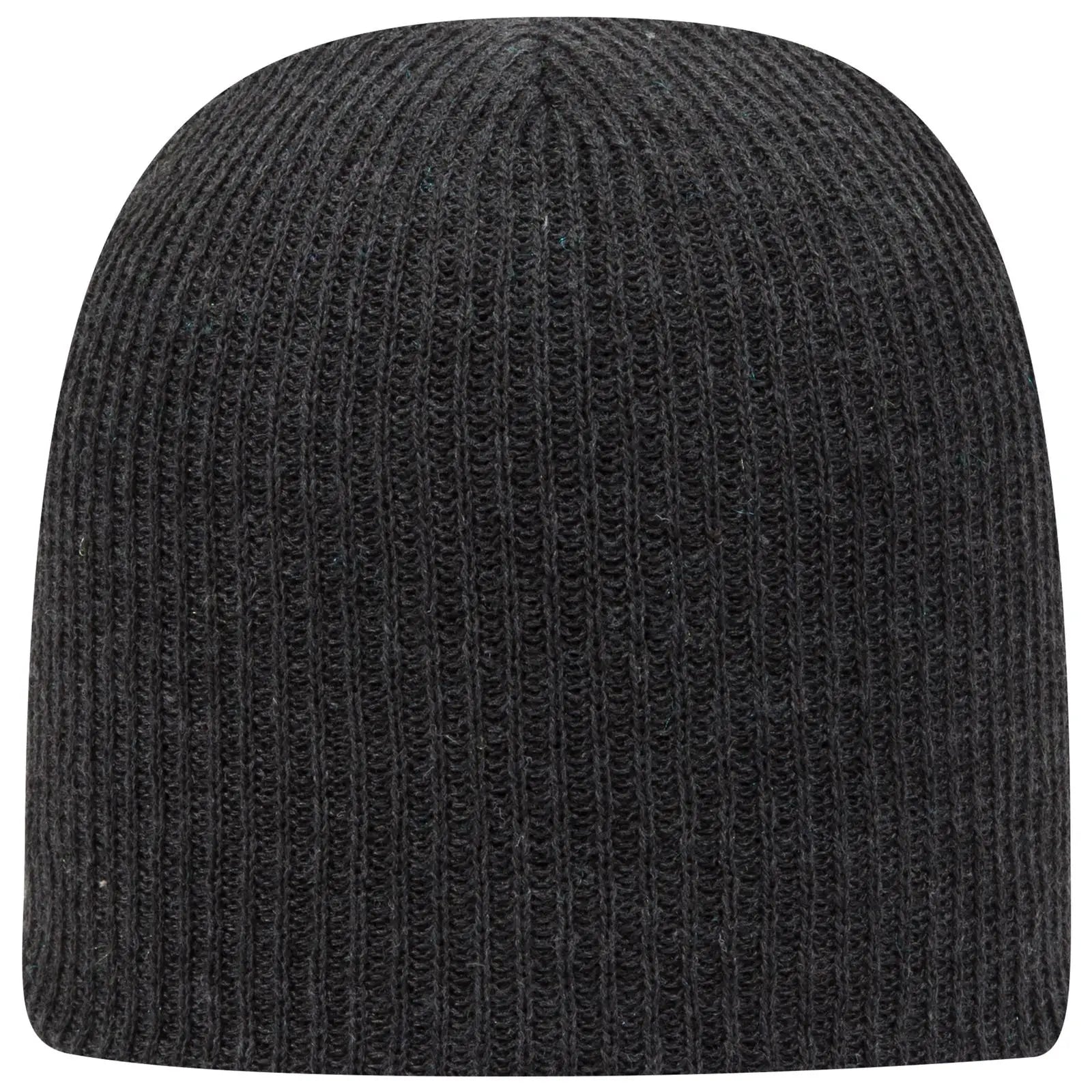OTTO 82-1173 9 1/2’’ Premium Rib Knit Beanie - Heath. Black - Heath. Black / 6 1/2’’ - 7 5/8’’