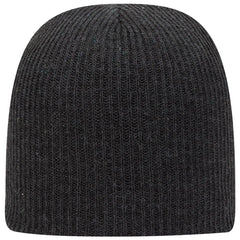 OTTO 82-1173 9 1/2’’ Premium Rib Knit Beanie - Heath. Black - Heath. Black / 6 1/2’’ - 7 5/8’’