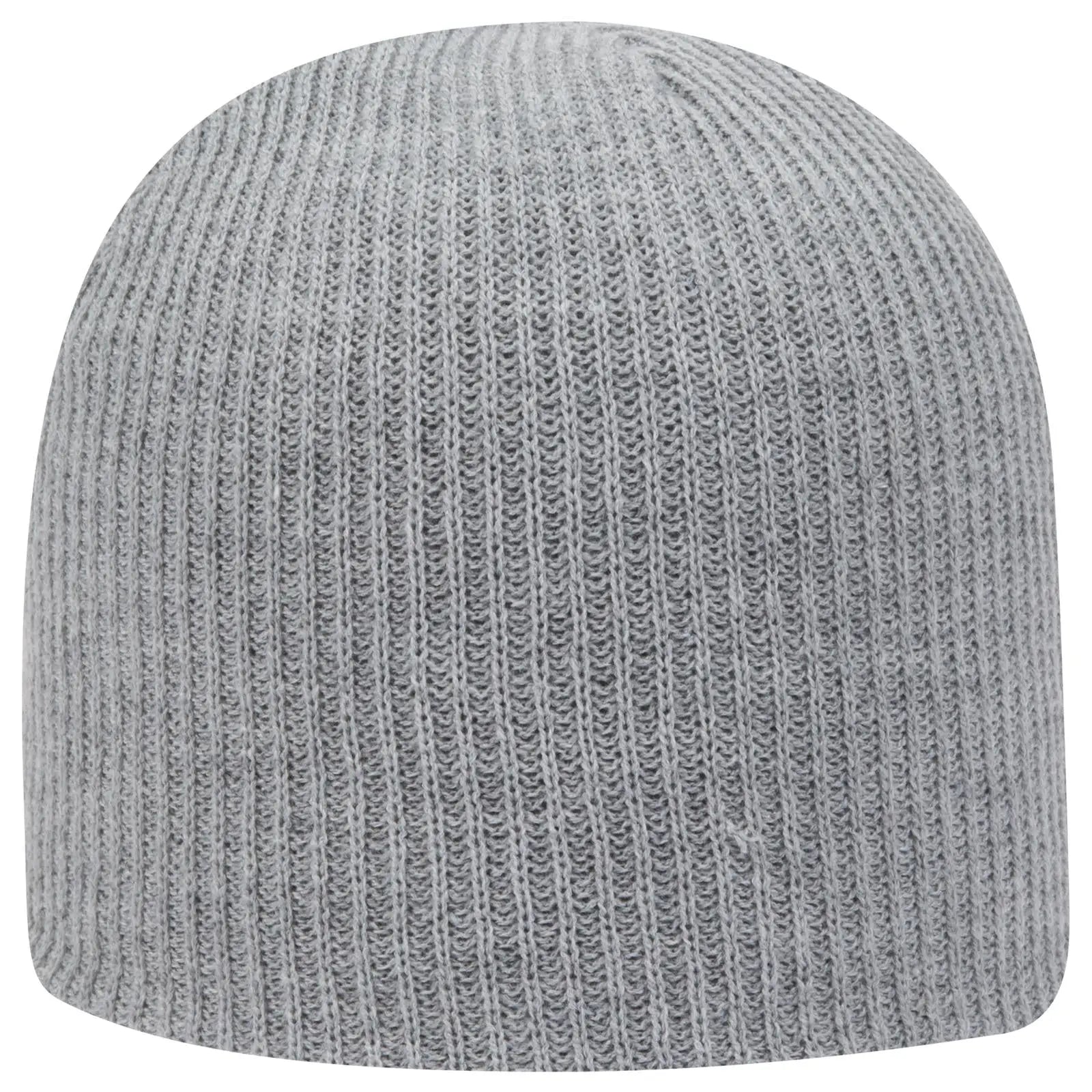 OTTO 82-1173 9 1/2’’ Premium Rib Knit Beanie - Heath. Gray - Heath. Gray / 6 1/2’’ - 7 5/8’’