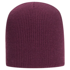 OTTO 82-1173 9 1/2’’ Premium Rib Knit Beanie - Maroon - Maroon / 6 1/2’’ - 7 5/8’’