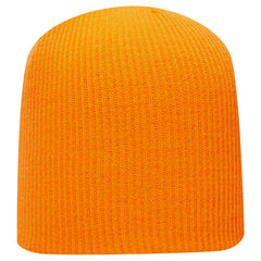 OTTO 82-1173 9 1/2’’ Premium Rib Knit Beanie - N. Orange - N. Orange / 6 1/2’’ - 7 5/8’’
