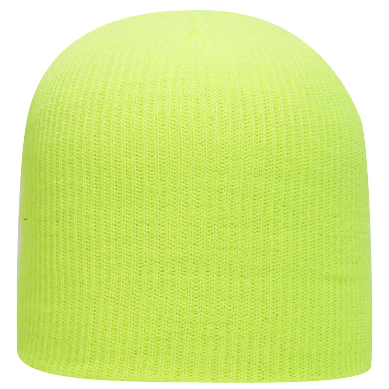OTTO 82-1173 9 1/2’’ Premium Rib Knit Beanie - N. Yellow - N. Yellow / 6 1/2’’ - 7 5/8’’