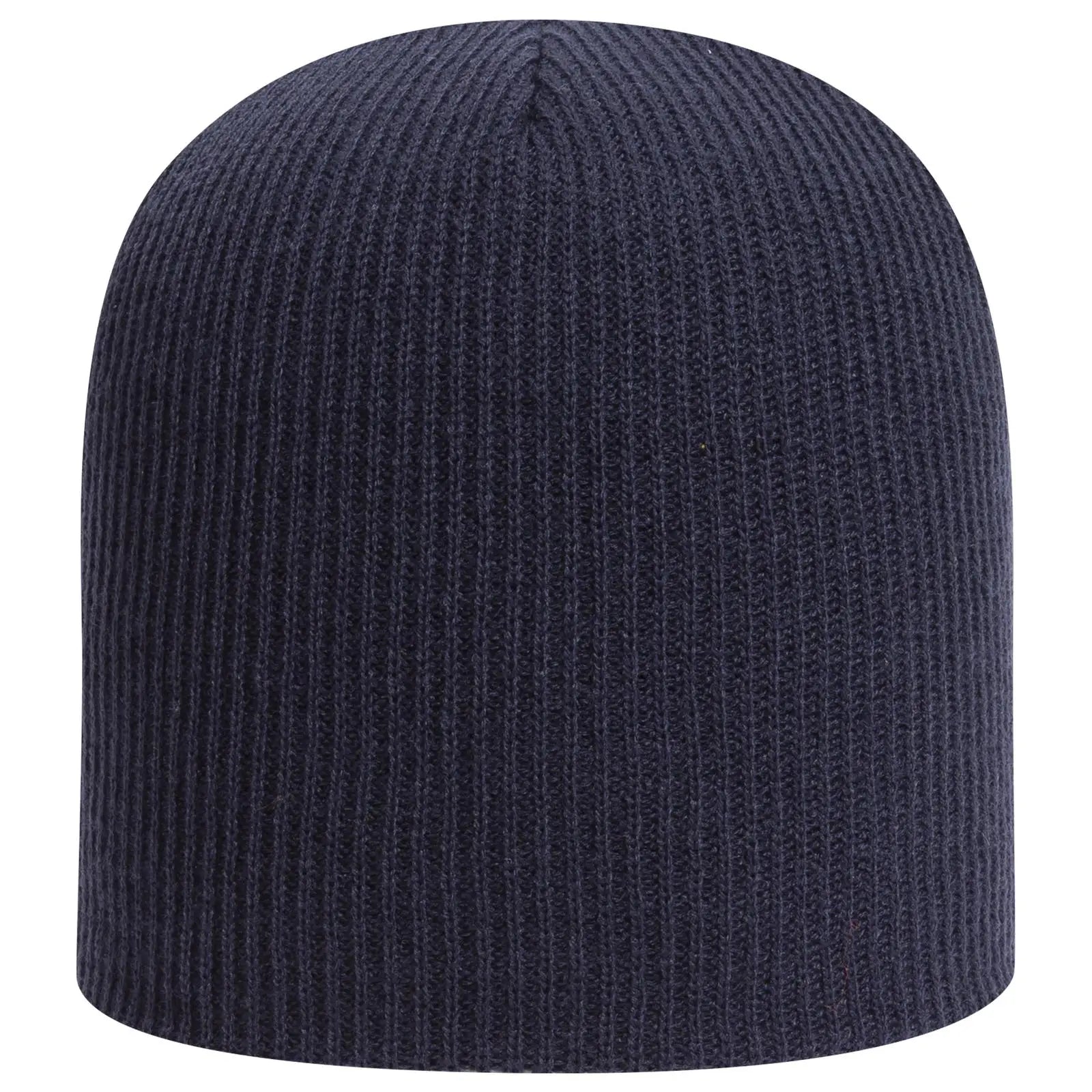 OTTO 82-1173 9 1/2’’ Premium Rib Knit Beanie - Navy - Navy / 6 1/2’’ - 7 5/8’’