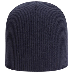 OTTO 82-1173 9 1/2’’ Premium Rib Knit Beanie - Navy - Navy / 6 1/2’’ - 7 5/8’’