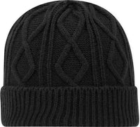 OTTO 82 1215 100% Acrylic Cable Knit Beanie Black Black / One Size Fits Most