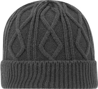 OTTO 82 1215 100% Acrylic Cable Knit Beanie Charcoal Gray Dark Gray / One Size Fits Most