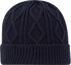 OTTO 82-1215 100% Acrylic Cable Knit Beanie - Navy - Navy / One Size Fits Most