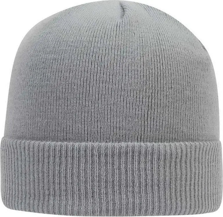 OTTO 82-1238 100% Acrylic Ribbed Cuff Knit Beanie - Gray - Gray / One Size Fits Most