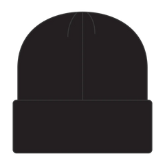 OTTO 82-1238 12’’ Classic Knit Beanie W/ Rib Knit Cuff - Black - Black / 6 1/2’’ - 7 5/8’’