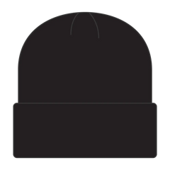 OTTO 82-1238 12’’ Classic Knit Beanie W/ Rib Knit Cuff - Black - Black / 6 1/2’’ - 7 5/8’’