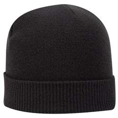 OTTO 82-1238 12’’ Classic Knit Beanie W/ Rib Knit Cuff - Black - Black / 6 1/2’’ - 7 5/8’’