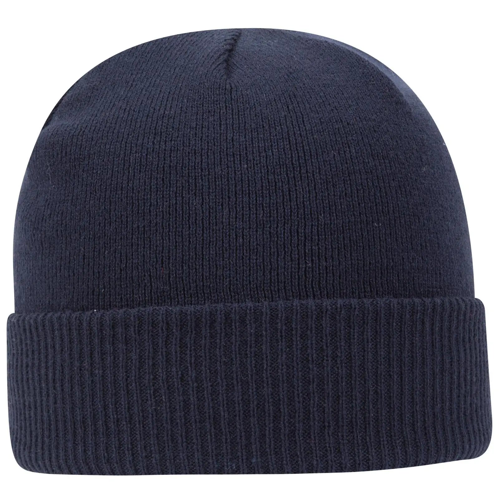 OTTO 82-1238 12’’ Classic Knit Beanie W/ Rib Knit Cuff - Navy - Navy / 6 1/2’’ - 7 5/8’’