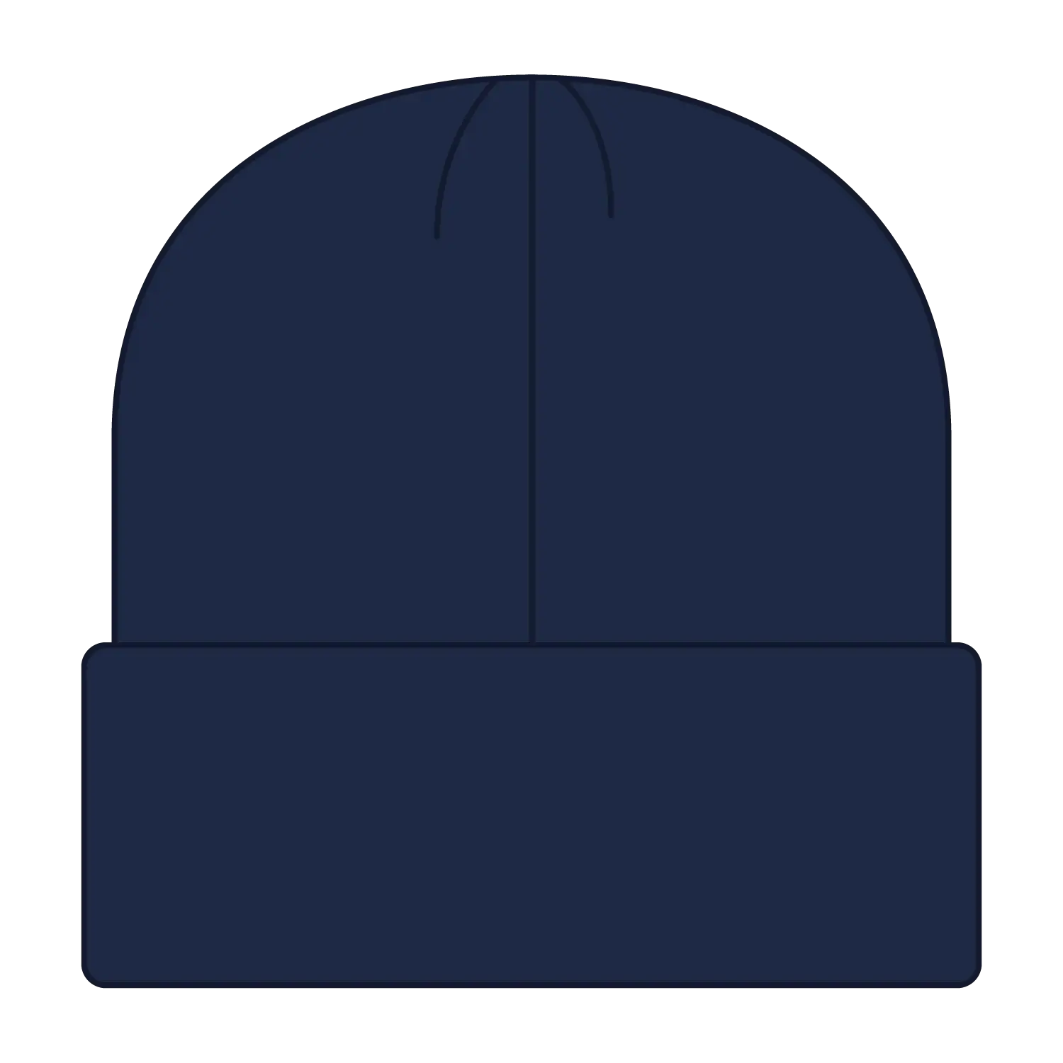 OTTO 82-1238 12’’ Classic Knit Beanie W/ Rib Knit Cuff - Navy - Navy / 6 1/2’’ - 7 5/8’’