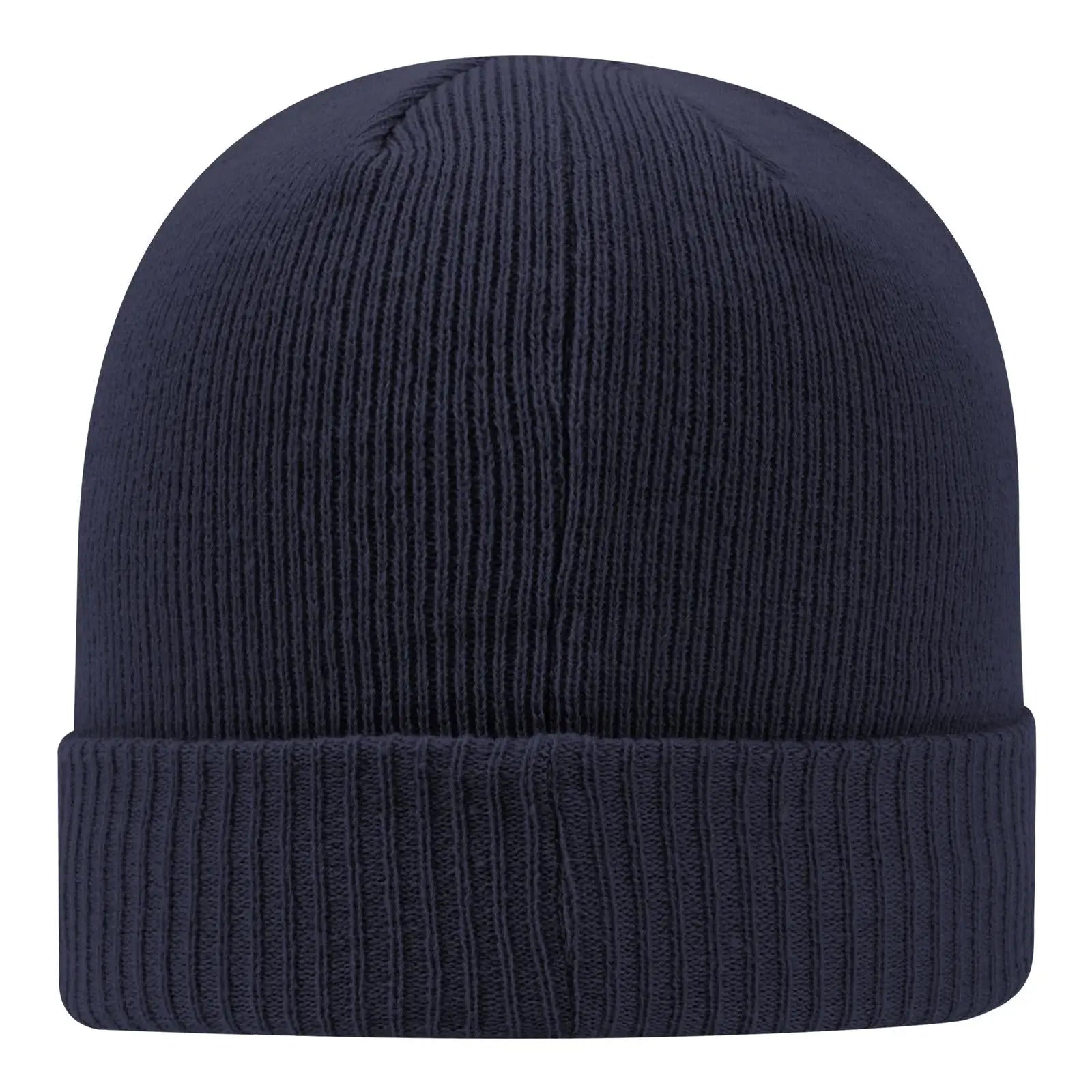 OTTO 82-1238 12’’ Classic Knit Beanie W/ Rib Knit Cuff - Navy - Navy / 6 1/2’’ - 7 5/8’’