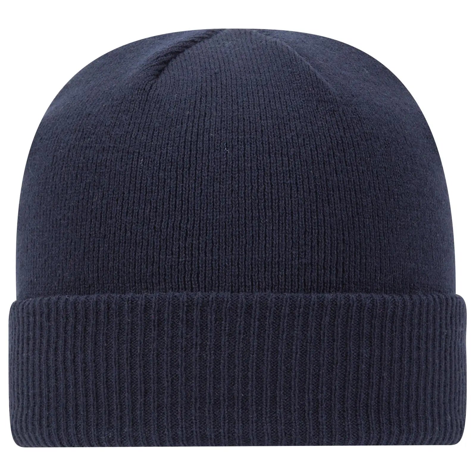 OTTO 82-1238 12’’ Classic Knit Beanie W/ Rib Knit Cuff - Navy - Navy / 6 1/2’’ - 7 5/8’’