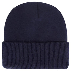 OTTO 82-1316 12’’ Classic Knit Beanie W/ Inside Fleece Lining & Rib Knit Cuff - Navy - Navy / 6 1/2’’ - 7 5/8’’