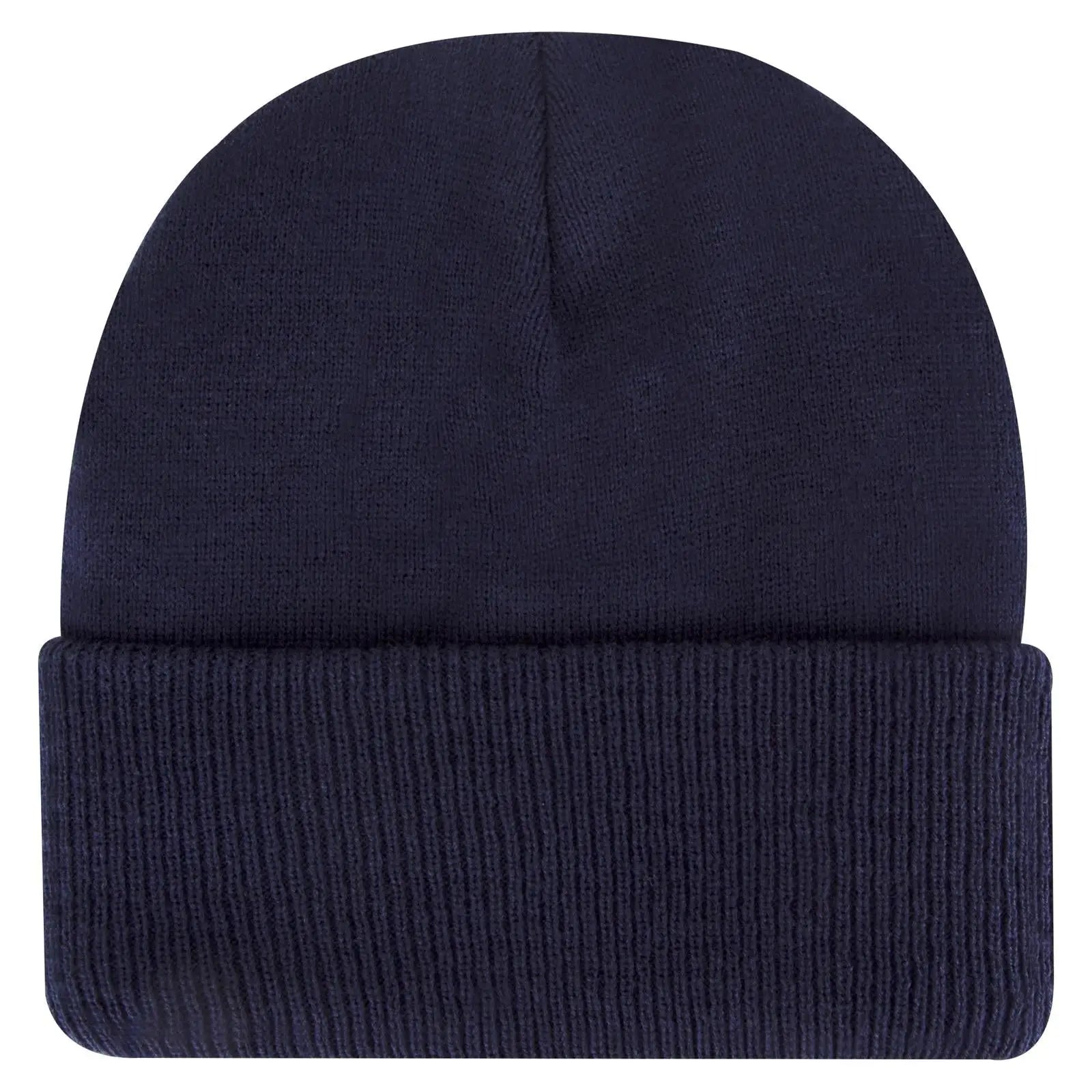 OTTO 82-1316 12’’ Classic Knit Beanie W/ Inside Fleece Lining & Rib Knit Cuff - Navy - Navy / 6 1/2’’ - 7 5/8’’