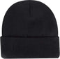 OTTO 82 1316 12 Classic Knit Beanie with Inside Fleece Lining Rib Knit Cuff Black Black / One Size Fits Most