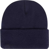 OTTO 82 1316 12 Classic Knit Beanie with Inside Fleece Lining Rib Knit Cuff Navy Navy / One Size Fits Most