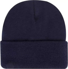 OTTO 82 1316 12 Classic Knit Beanie with Inside Fleece Lining Rib Knit Cuff Navy Navy / One Size Fits Most