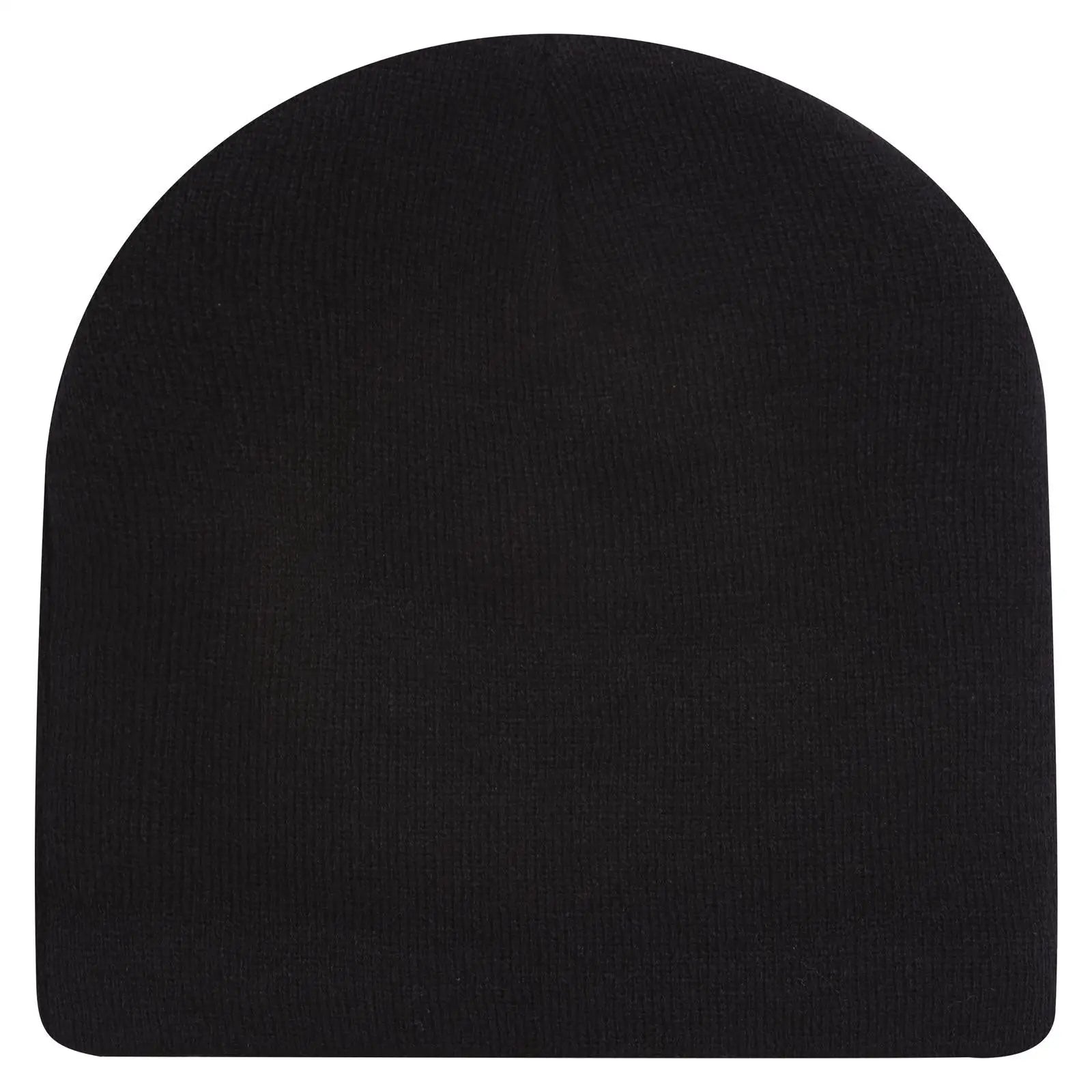 OTTO 82-1317 9’’ Classic Knit Beanie W/ Inside Fleece Lining - Black - Black / 6 1/2’’ - 7 5/8’’