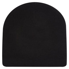 OTTO 82-1317 9’’ Classic Knit Beanie W/ Inside Fleece Lining - Black - Black / 6 1/2’’ - 7 5/8’’