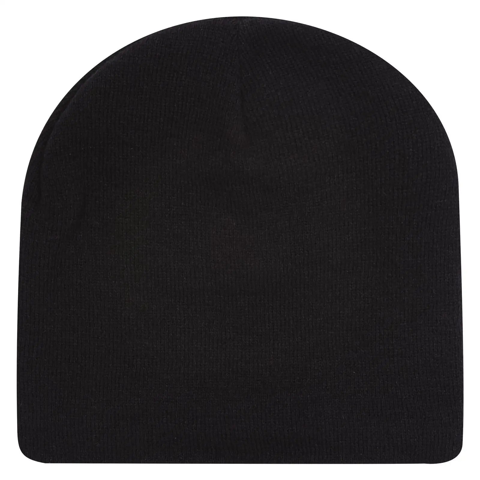 OTTO 82-1317 9’’ Classic Knit Beanie W/ Inside Fleece Lining - Black - Black / 6 1/2’’ - 7 5/8’’