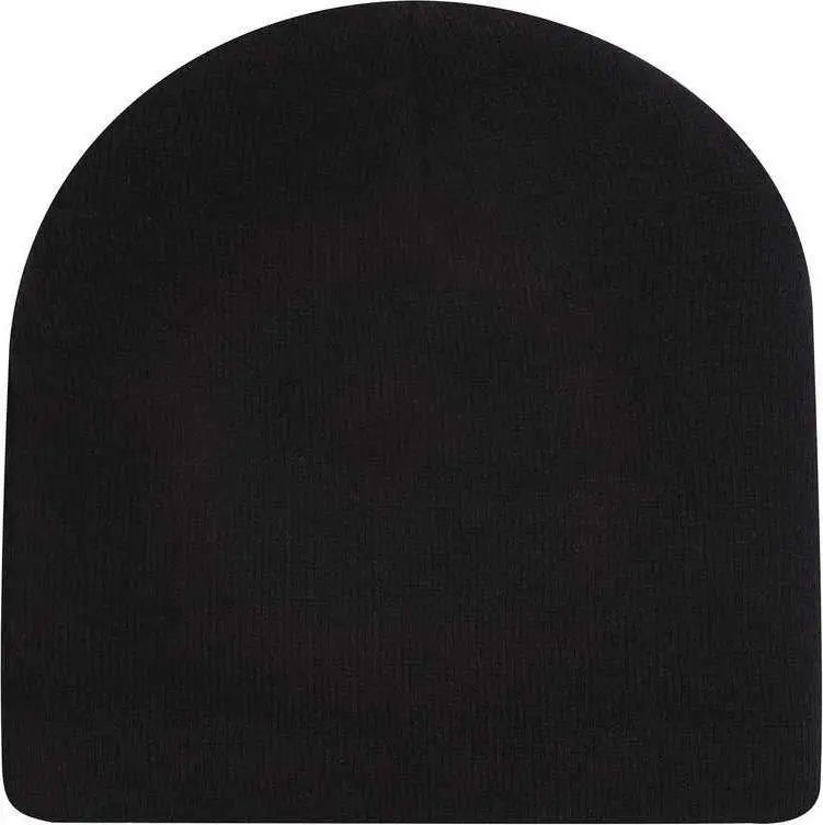 OTTO 82 1317 9 Classic Knit Beanie with Inside Fleece Lining Black Black / One Size Fits Most