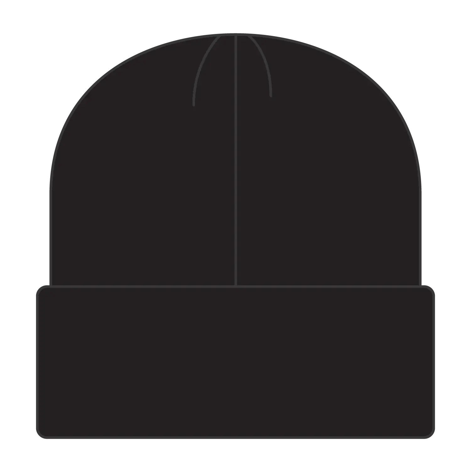 OTTO 82-404 12’’ Classic Knit Beanie W/ Cuff - Black - Black / 6 1/2’’ - 7 5/8’’