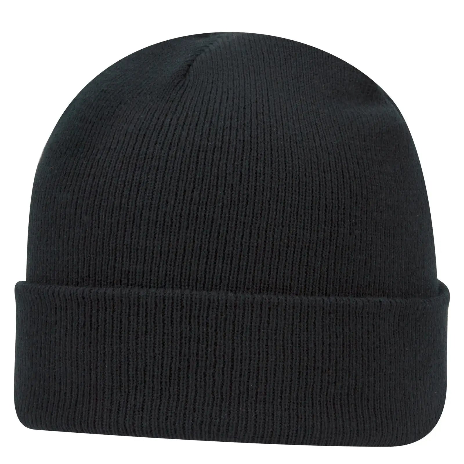 OTTO 82-404 12’’ Classic Knit Beanie W/ Cuff - Black - Black / 6 1/2’’ - 7 5/8’’