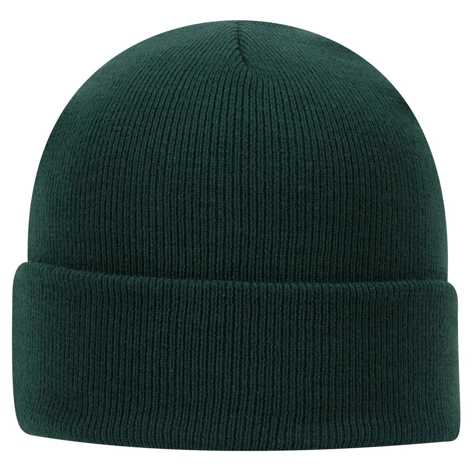 OTTO 82-404 12’’ Classic Knit Beanie W/ Cuff - Dk. Green - Dk. Green / 6 1/2’’ - 7 5/8’’