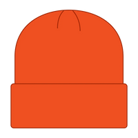 OTTO 82-404 12’’ Classic Knit Beanie W/ Cuff - N. Orange - N. Orange / 6 1/2’’ - 7 5/8’’